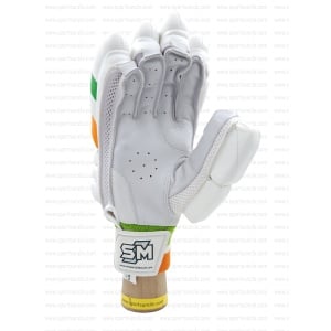 SM Helicopter Batting Gloves in indian flag colors SM Helicopter Batting Gloves