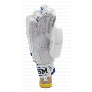 SM Hurricane Batting Gloves in Blue, White, Silver color SM Hurricane Batting Gloves