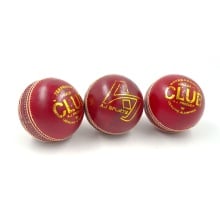 AJ CLUB Cricket Balls (Red) - Pack of 3 Balls