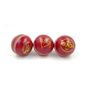AJ BOUNCER Cricket Balls (Red) - Pack of 3 Balls