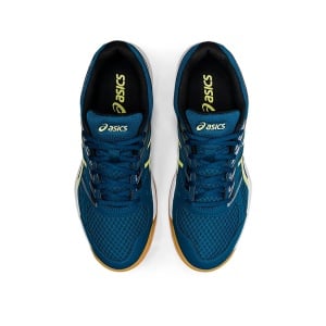 Asics Badminton Shoes Upcourt 4 in Deep Sea Teal/Glow Yellow Asics Upcourt 4 Badminton Shoes