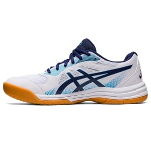 Asics Badminton Shoes Upcourt 5 in Peacoat/Pure Silver Asics Upcourt 5 Badminton Shoes