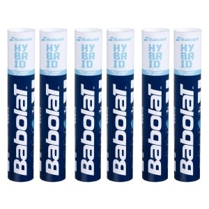 Babolat HYBRID Challenge Feather Shuttlecock - Pack of 6