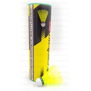 Carlton FC1 Yellow Shuttlecock Carlton FC1 Yellow Nylon Shuttlecock - Green Cap