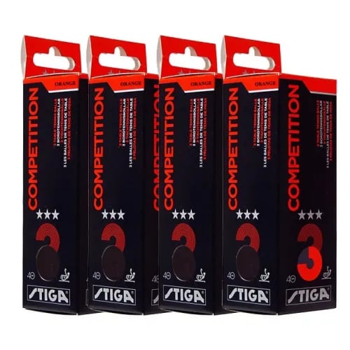 Stiga Competition Tennis Ball (Orange) - Pack of 12 Balls