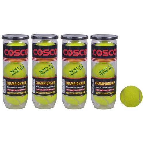 Cosco Championship Tennis Ball - Pack of 12 Balls
