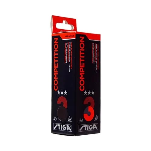 Stiga Competition Tennis Ball (Orange) - Pack of 3 Balls
