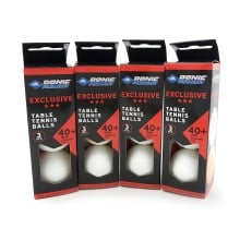 Donic Exclusive 3 Star 40+ Table Tennis Ball, Pack of 12