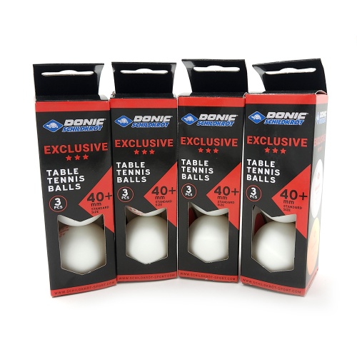 Donic Exclusive 3 Star 40+ Table Tennis Ball, Pack of 12