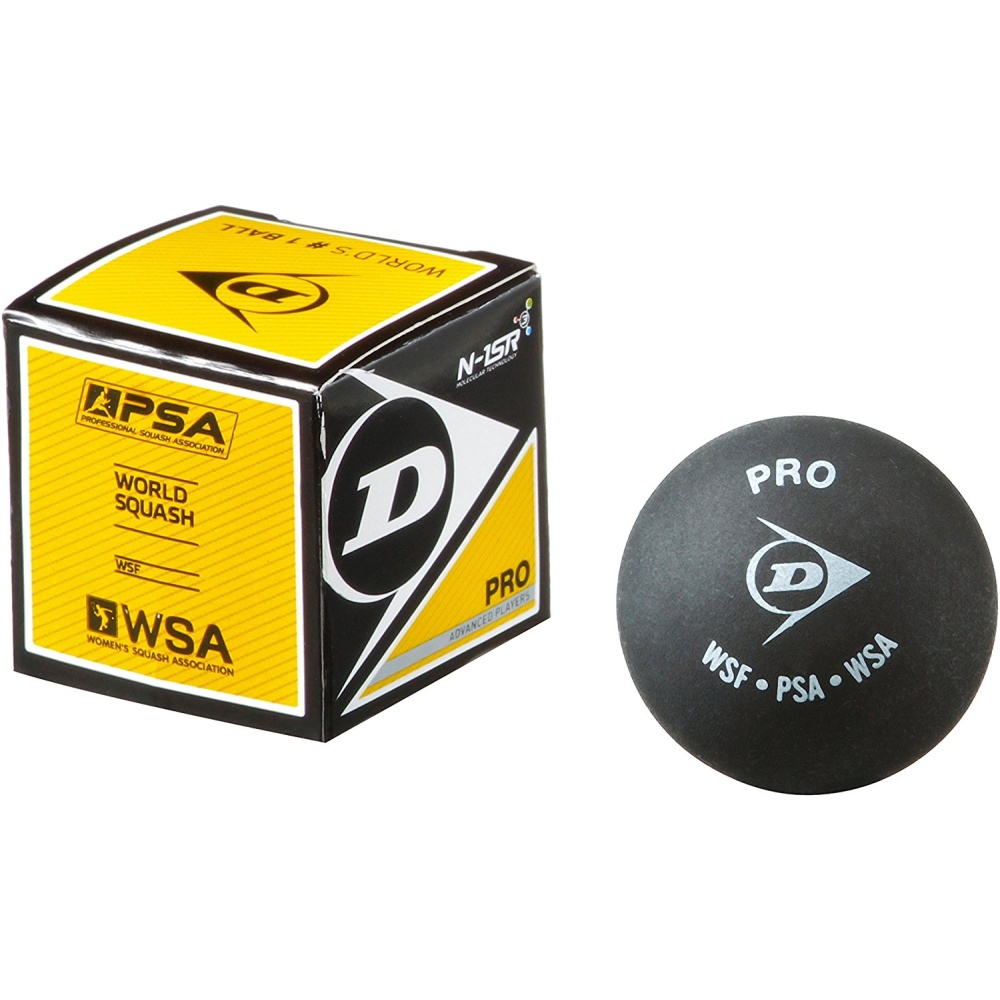 Dunlop Pro Double Dot Rubber Squash Ball 4pcs