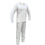 EM Cricket White Full Sleeves Tshirt and Lower