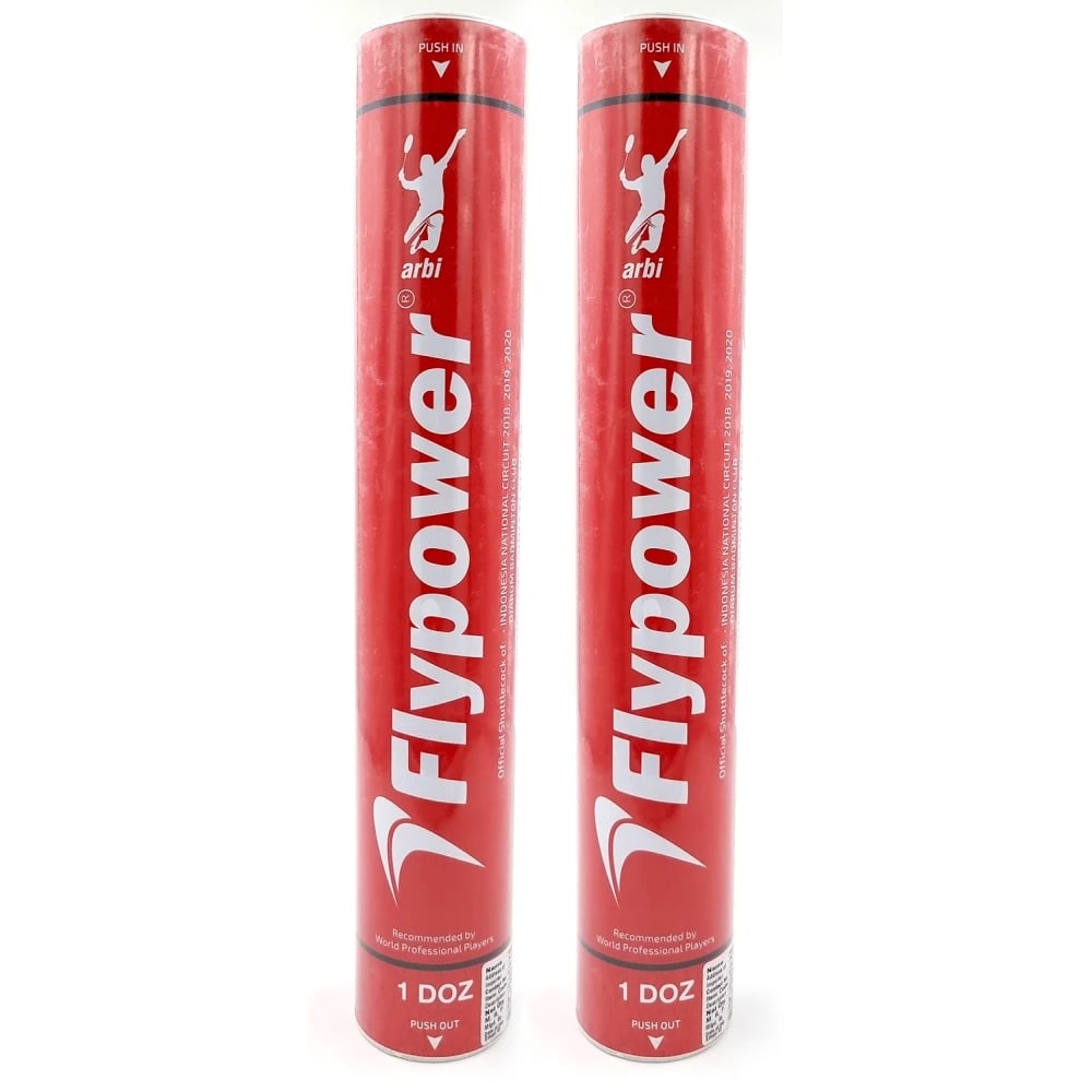 FlyPower DJARUM Red Feather Shuttlecock - pack of 2