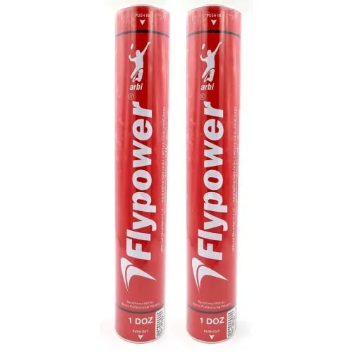 FlyPower DJARUM Red Feather Shuttlecock - pack of 2