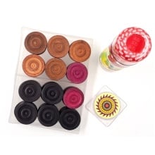 Premium Carrom Wood Coins with Striker and SSS Powder