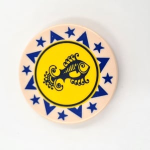 Man made ivory striker Simca Ivory Carrom Striker