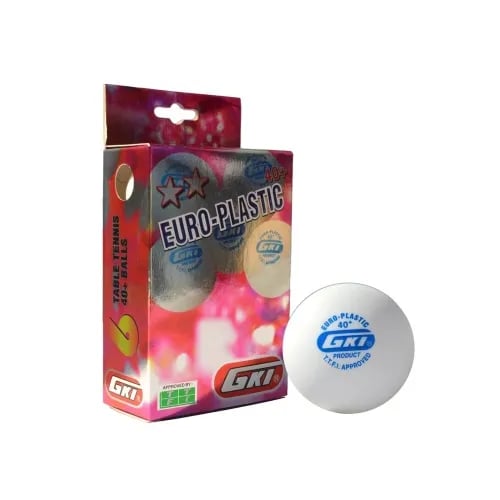 GKI Euro Plastic 40+ Table Tennis Ball, Pack of 12