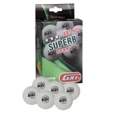 GKI Superb 3 Star ABS 40+ Plastic Table Tennis Ball, Pack of 6 GKI Superb 3 Star ABS 40+ Plastic Table Tennis Ball, Pack of 6