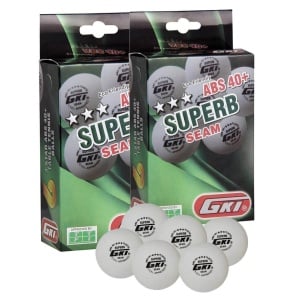 GKI Superb 3 Star ABS 40+ Plastic Table Tennis Ball, Pack of 12 GKI Superb 3 Star ABS 40+ Plastic Table Tennis Ball, Pack of 12