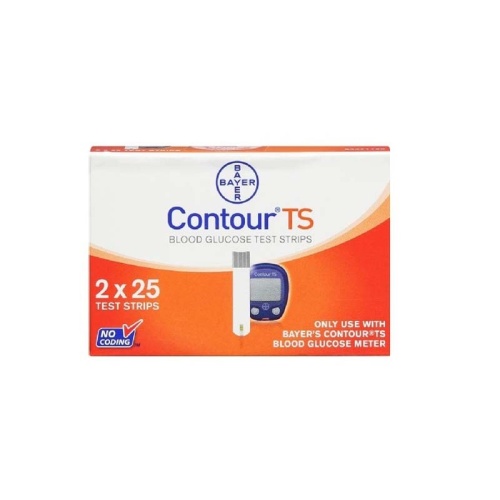 50 Strips of Bayer Contour TS Glucometer