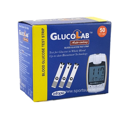 50 Test Strips of GLUCOLAB Blood Glucose Meter
