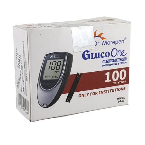 100 Test Strips of Dr. Morepen GlucoOne Sugar Meter (BG-03)