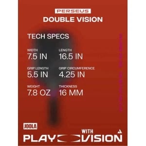 Perseus Double Vision Pickleball Paddle 16mm JOOLA Perseus Double Vision Pickleball Paddle