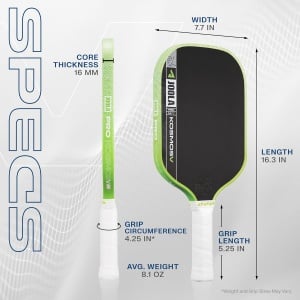 JOOLA Kosmos Pro V 16mm Pickleball Paddle Surge Green