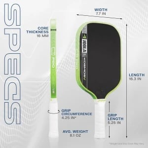 JOOLA Kosmos Pro V 16mm Pickleball Paddle JOOLA Kosmos Pro V 16mm Pickleball Paddle Surge Green