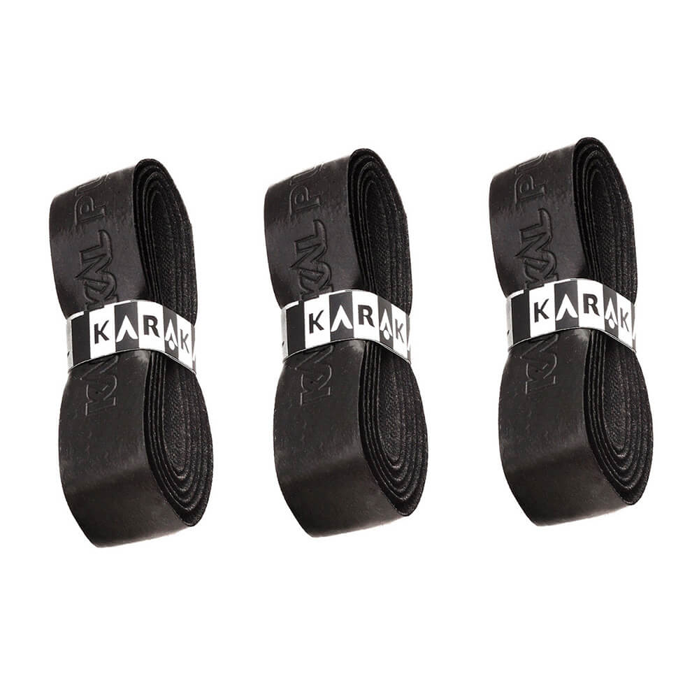 Karakal PU Supergrip BLACK - Pack of 3 Grips