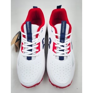 Kookaburra Pro 2.0 Rubber Cricket Shoes — White / Red / Navy