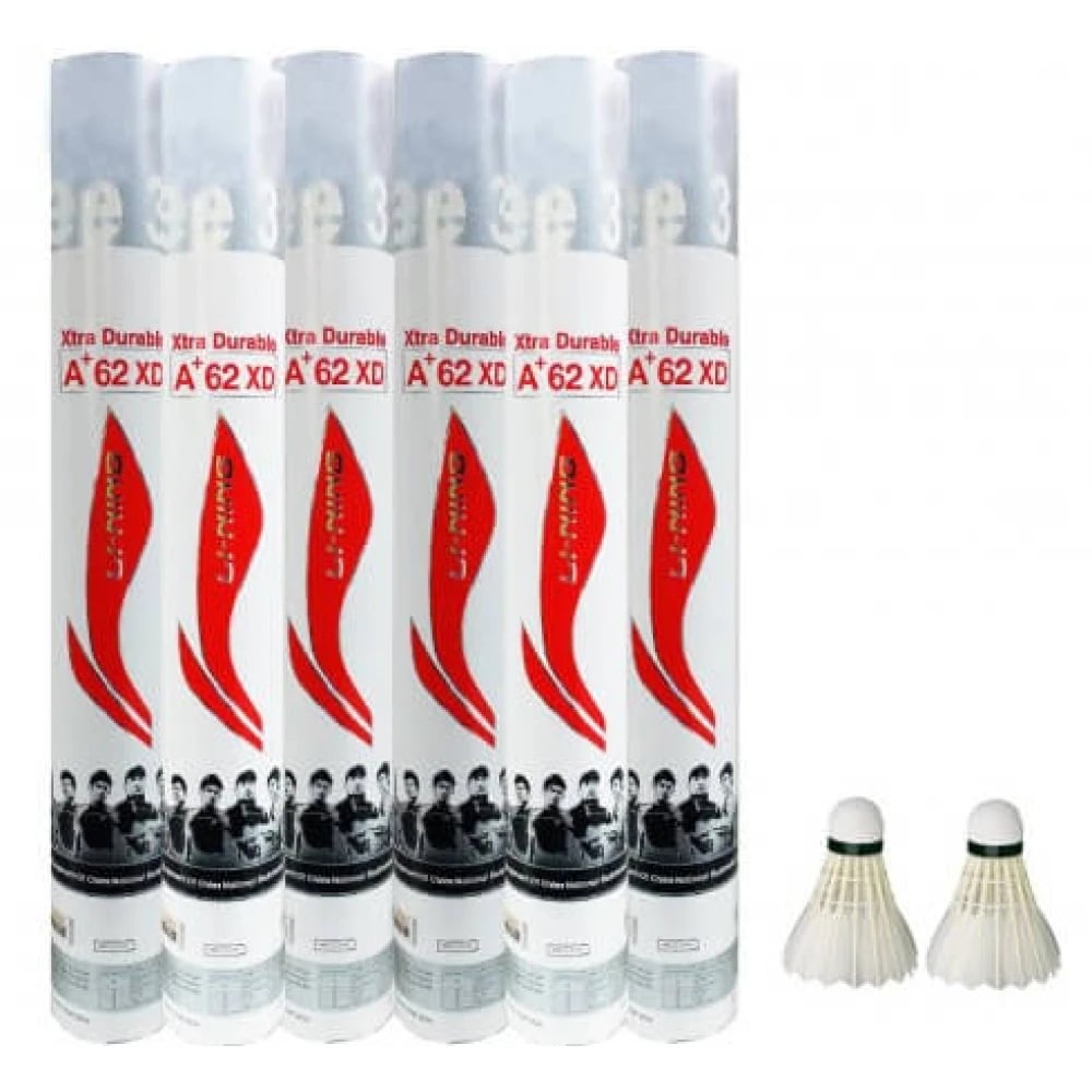 Lining A+62 XD Feather Shuttlecock (Pack of 12)