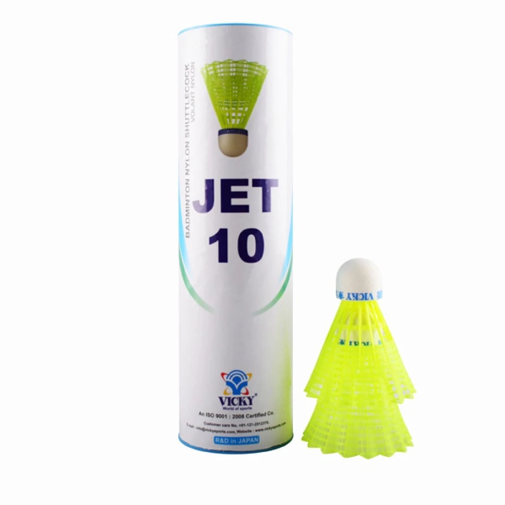 Vicky Jet 10 Nylon Shuttlecock Yellow