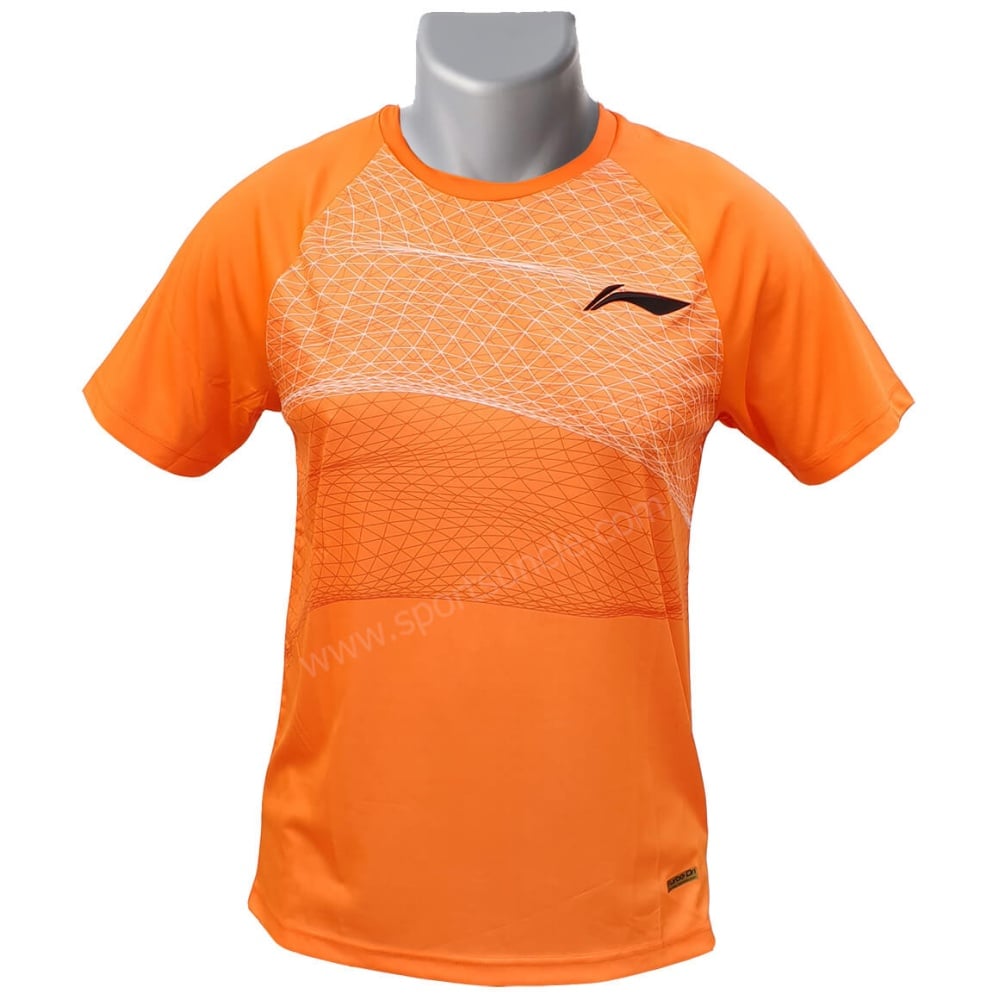 LiNing Turbo Dri Geometric Wires Round Neck Tshirt