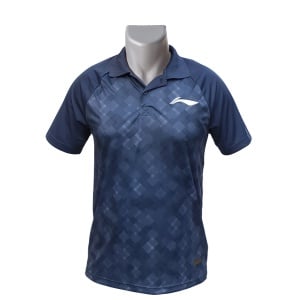 LiNing Collar Turbo Dri Illusion Squares Tshirt