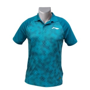 LiNing Collar Turbo Dri Illusion Squares Tshirt