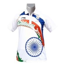 LiNing Patriotism Collar India Tshirt 