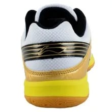 Li-Ning Play Badminton Shoes - White/Gold Li-Ning Play Badminton Shoes - White/Gold