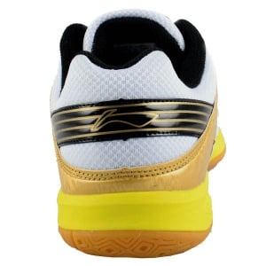 Li-Ning Play Badminton Shoes - White/Gold Li-Ning Play Badminton Shoes - White/Gold