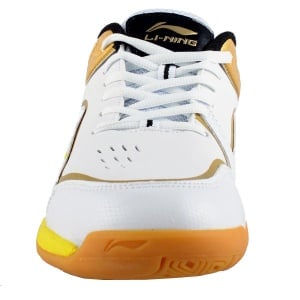 Li-Ning Play Badminton Shoes - White/Gold Li-Ning Play Badminton Shoes - White/Gold