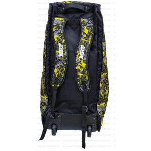 MRF ABD17 Cricket Kitbag black and yellow color ABD17 Cricket Kitbag with Wheels