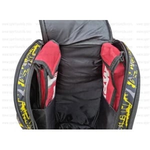 MRF ABD17 Cricket Kitbag black and yellow color ABD17 Cricket Kitbag with Wheels