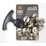 DSC Cricket metal spikes with Spanner 