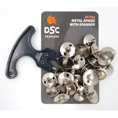 DSC Cricket metal spikes with Spanner 