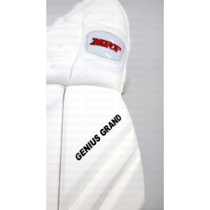 MRF Genius Grand White Cricket Batting Pads with 7 cane construction Genius Grand Batting Pads