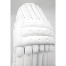 MRF Genius Grand White Cricket Batting Pads with 7 cane construction Genius Grand Batting Pads