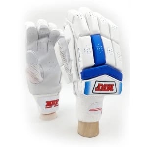 MRF Legend Cricket Batting Gloves in white Blue color MRF Legend Cricket Batting Gloves