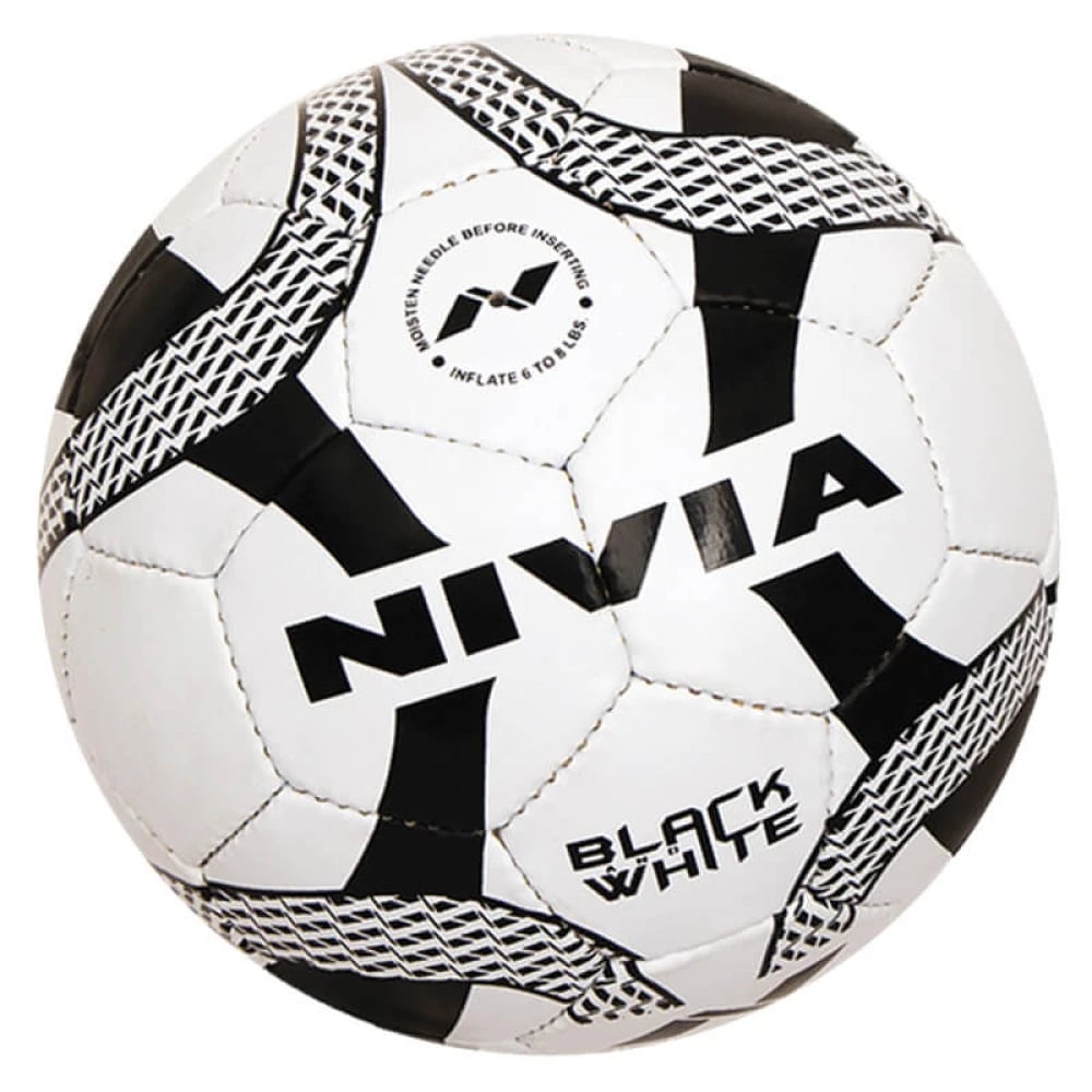 Nivia Black & White Football - Size 5