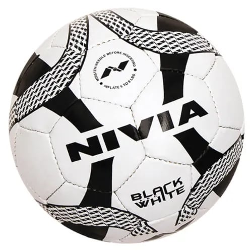 Nivia Black & White Football - Size 5