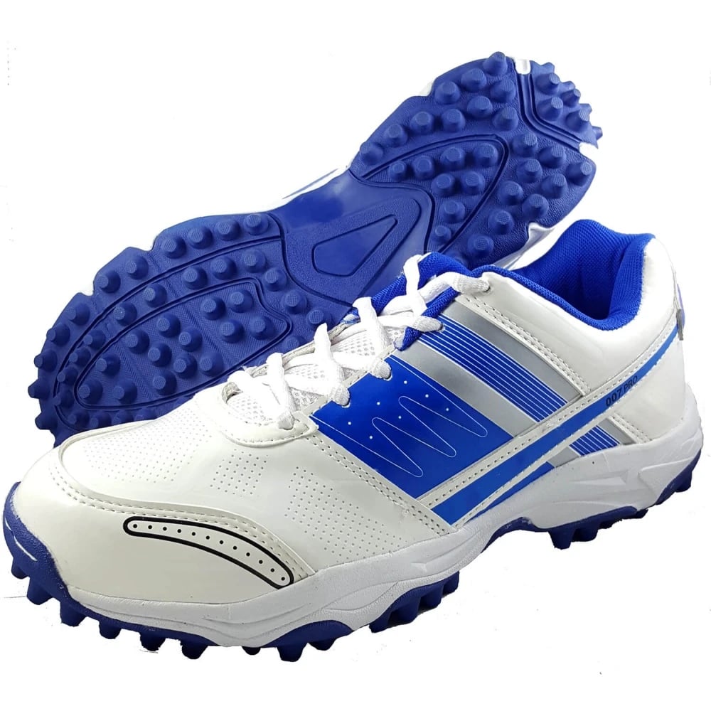 ProASE 007 Pro Stud Cricket Shoes - White/Blue