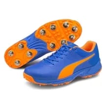 Puma 19.2 cricket spikes in Blue Orange color Puma 19.2 Blue-Orange Cricket Spikes shoes